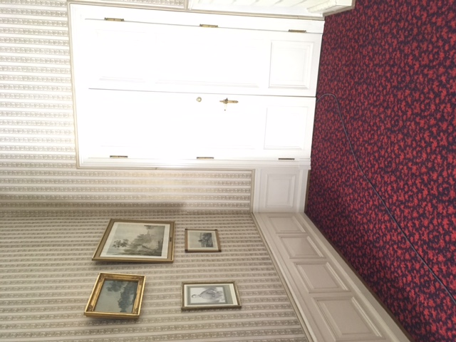 Reproduced historic carpet, installed view